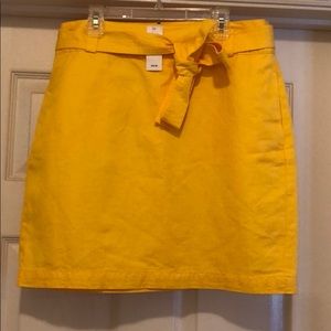 Banana Republic Yellow Linen Skirt